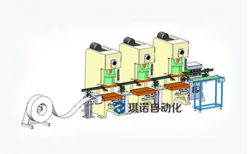 多沖床連桿式機械手_沖床組合自動化生產線